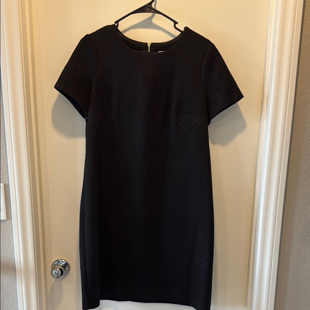Calvin Klein Black Sheath Mini Dress Crew Neck